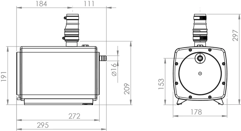 SFA Sanifloor+4 Haushaltspumpe für fliesbare wedi-Duschtassen – funkgesteuert, DN25/32, IP44