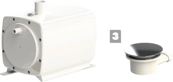 SFA Sanifloor+3 Schmutzwasserhebeanlage für extraflache Duschtassen – kabellos, 400 W