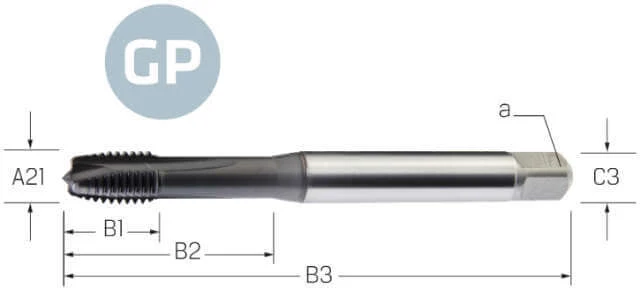 Machine tap PREMUS GP, metric, HSS-E PM, Hardlube