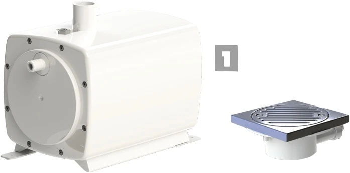 SFA Sanifloor+1 Schmutzwasserhebeanlage für bodengleiche Duschen mit Fliesenböden