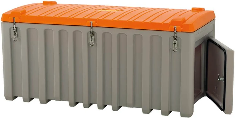 Tool box CEMO, CEMbox 750 l W1700xD840xH800 mm grey/orange with side door