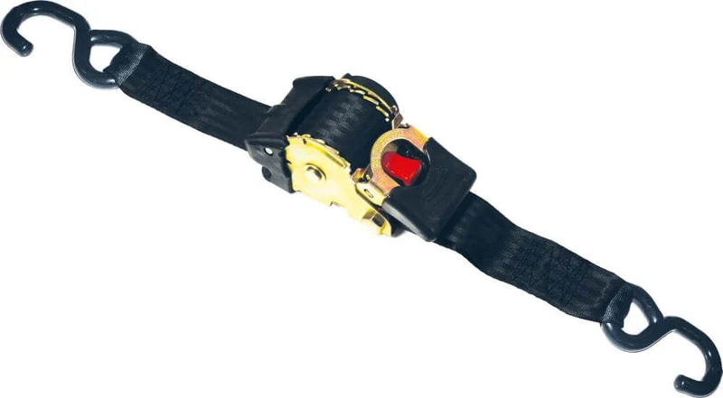 Tie-down strap NEUTRAL, automatic with S-hooks Length 1,8m Width 25mm