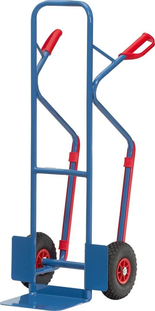 Steel tube trolley FETRA, B1330L 300kg, wheels 250x320, pneumatic tires