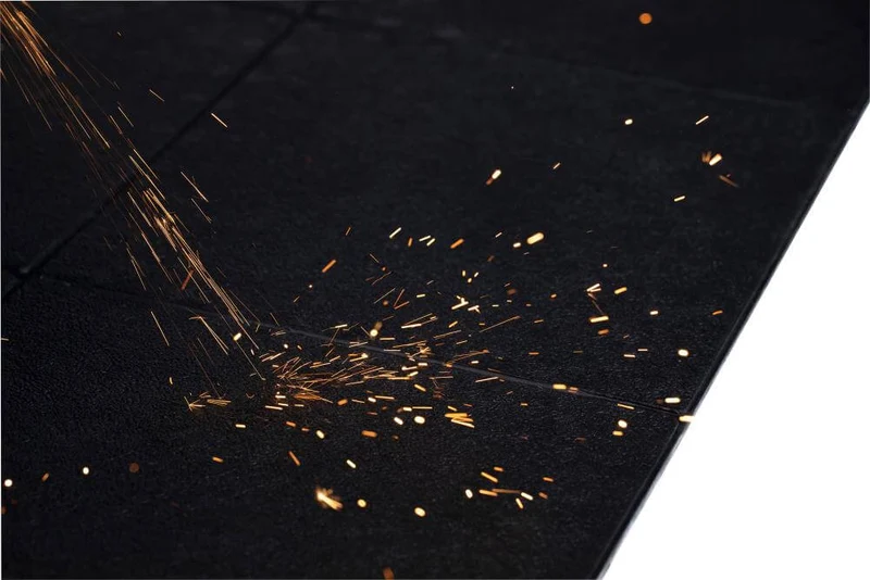 Workplace mat MILTEX, YOGA SOLID Spark black W90xD90 cm