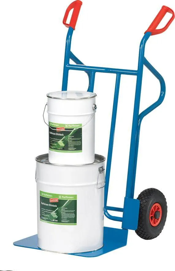 Steel tube trolley FETRA, B1216L 350kg, shovel 300x480, pneumatic tires