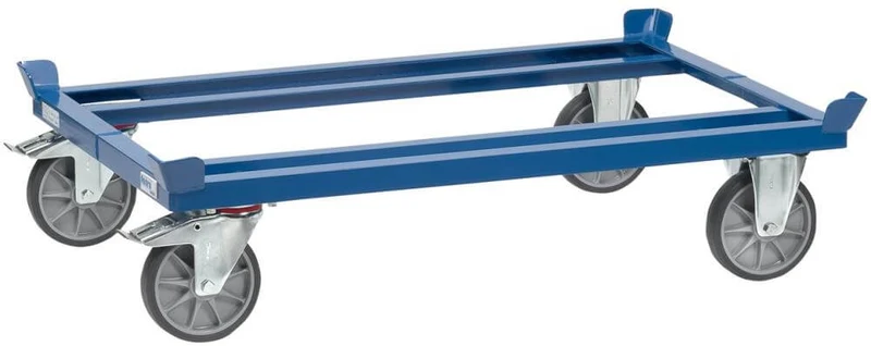 Chassis for flat pallets and wire mesh boxes FETRA, pallet chassis 22801 500 kg TPE tires fetra