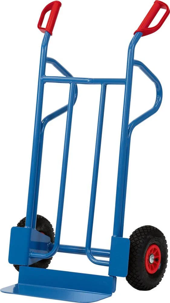 Steel tube trolley FETRA, B1215L 350kg, shovel 150x450, pneumatic tires