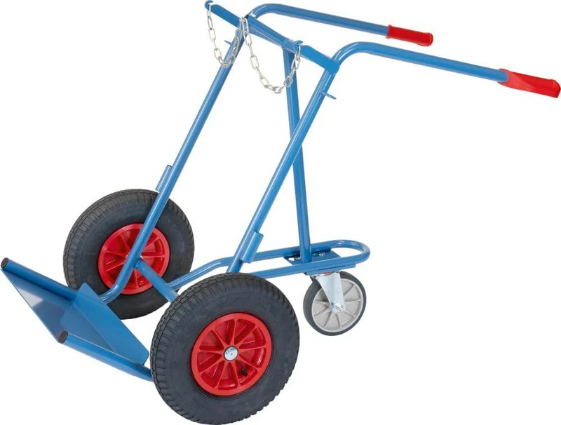 Steel wheel cart FETRA, with support wheel f.2 wheel 40-50 l pneumatic wheels fetra
