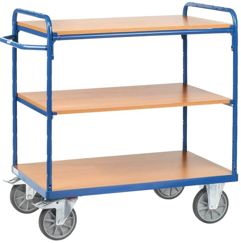 Tiered cart FETRA, 8101 500kg 3 shelves 1000x600mm fetra