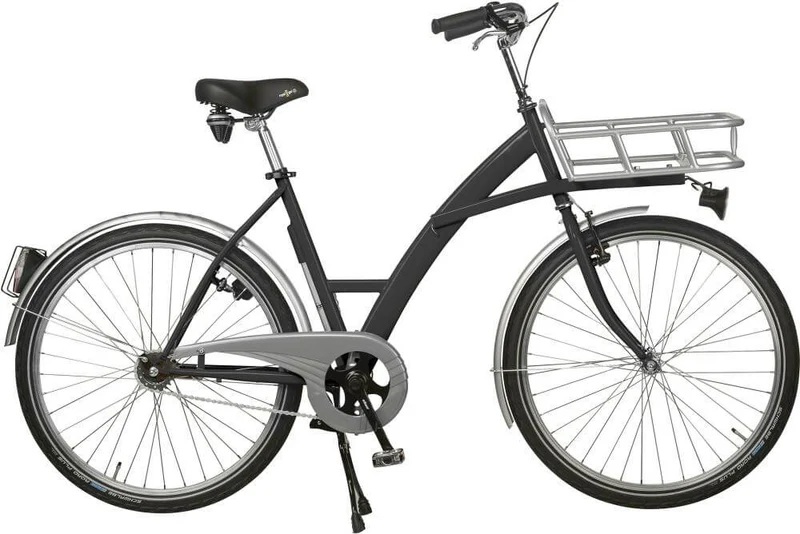 NEUTRAL transport bike, black mode, gears with lighting and load carrier