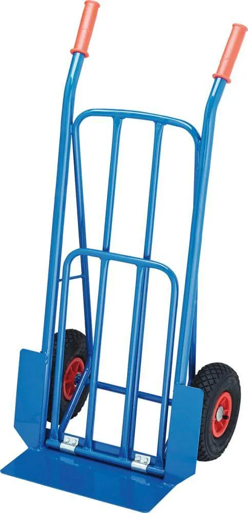 Neutral steel tube wheelbarrow with folding shovel, air