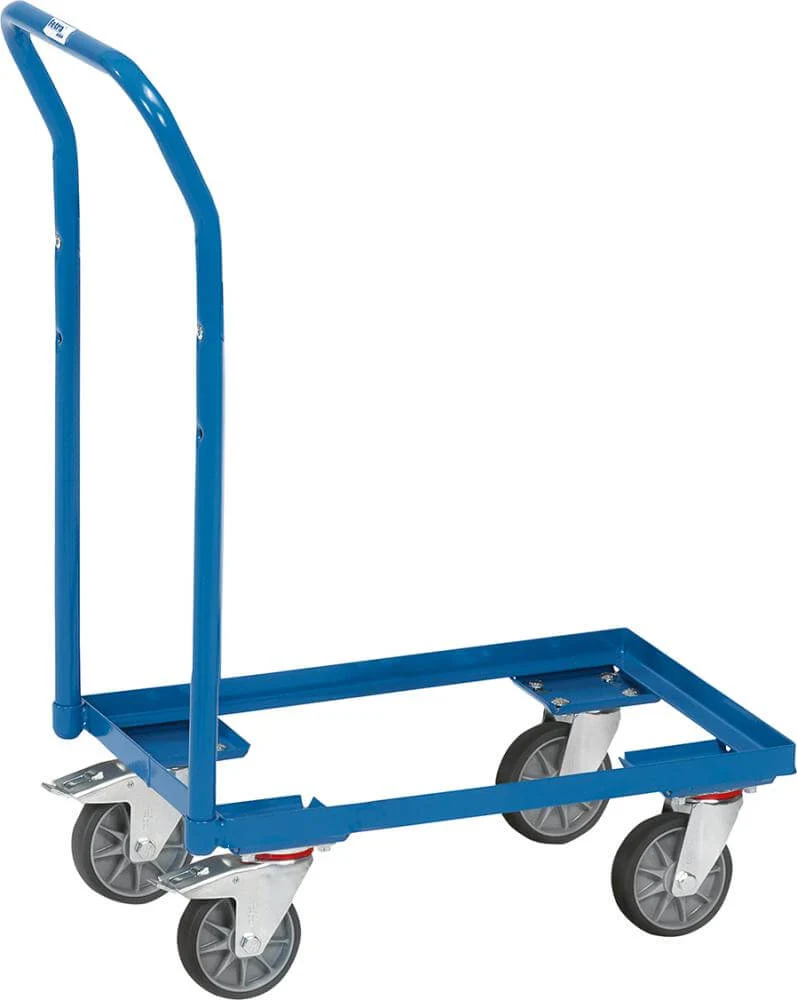 Euro box roller FETRA, with handle, loading area 605 x 405 mm