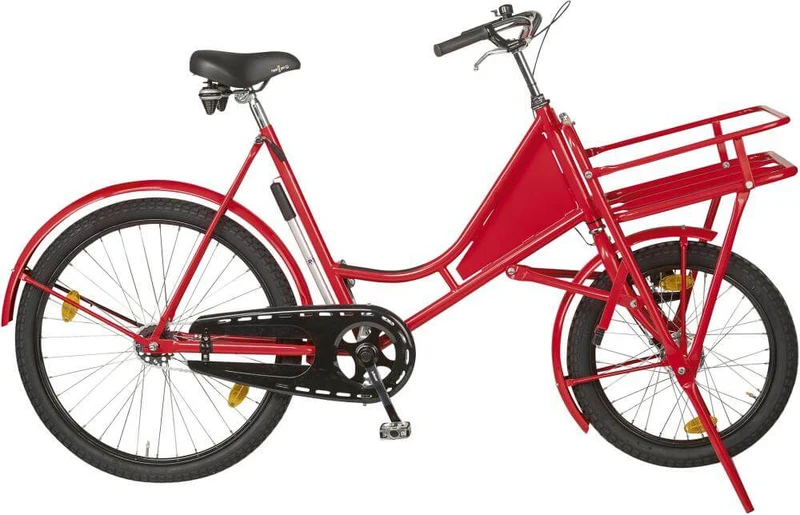 Cargo bike NEUTRAL, Classic red with load carrier