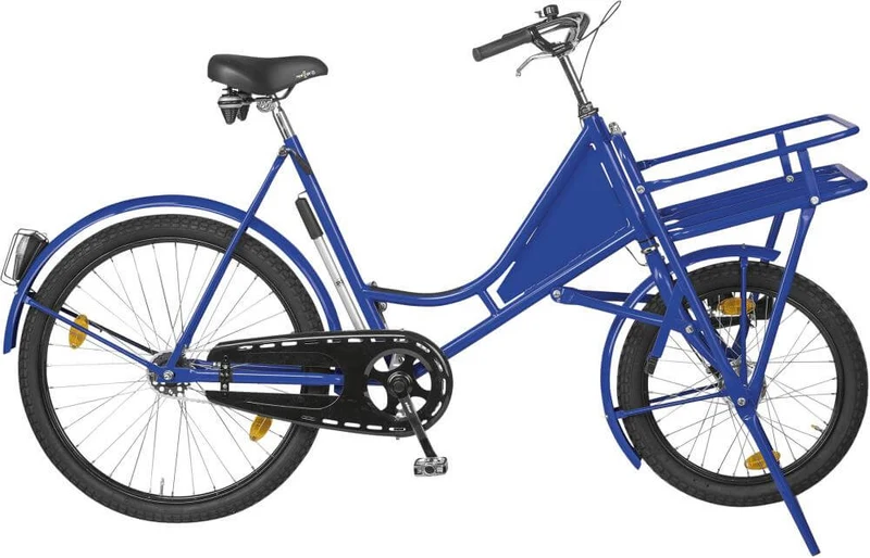 Cargo bike NEUTRAL, Classic blue, lighting with load carrier