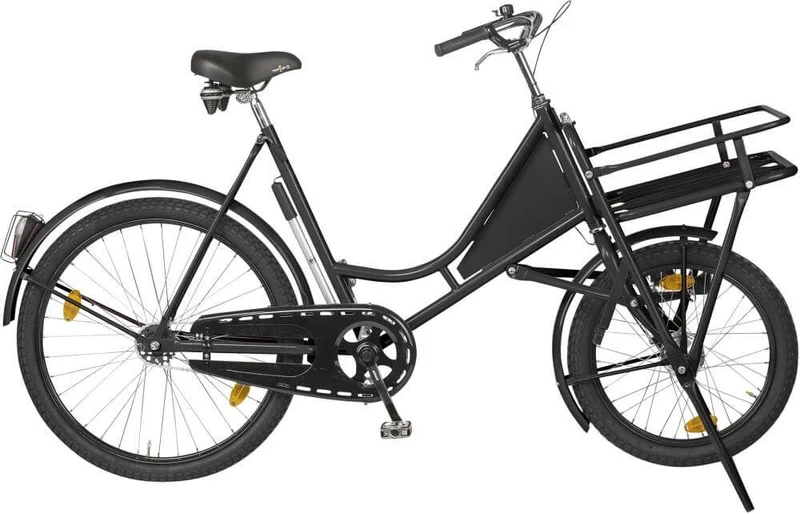 Cargo bike NEUTRAL, Classic black, lighting with load carrier