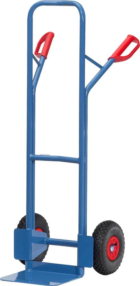 Steel tube trolley FETRA, B1325L 300kg, shovel 250x320, pneumatic tires