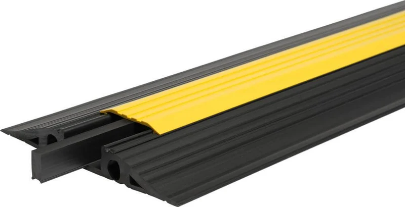 Cable bridge NEUTRAL, Vario W1000xD350 mm black/yellow 3 chambers H25xW38 mm or 1 chamber H70xW38 mm
