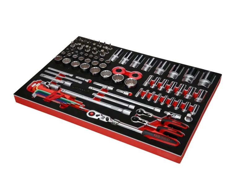 KS Tools Performanceplus Werkstattwagen-Satz P10 mit 180 Werkzeugen für 4 Schubladen