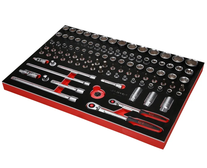 KS Tools Performanceplus Werkstattwagen-Satz P10 mit 279 Werkzeugen für 5 Schubladen