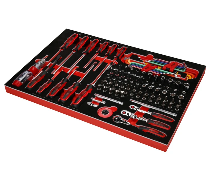 KS Tools Performanceplus Werkstattwagen-Satz P10 mit 279 Werkzeugen für 5 Schubladen