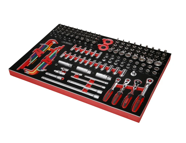 KS Tools Performanceplus Werkstattwagen-Satz P10 mit 403 Werkzeugen für 7 Schubladen