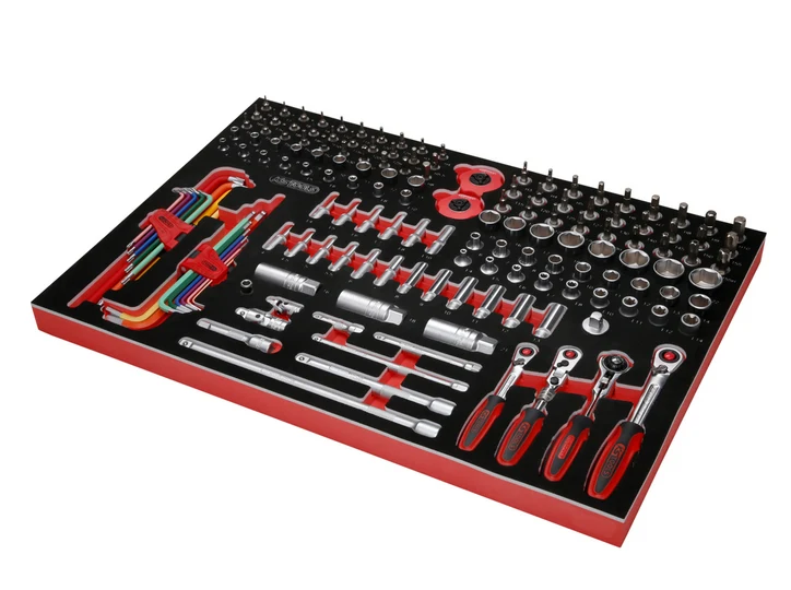 KS Tools Performanceplus Werkstattwagen-Satz P15 mit 403 Werkzeugen für 7 Schubladen