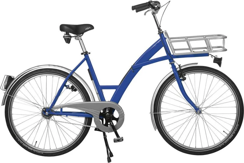 NEUTRAL transport bike, blue mode, gearshift with lighting and load carrier