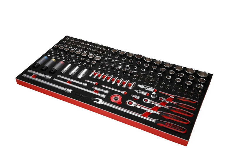 KS Tools Performanceplus Werkstattwagen-Satz P25 mit 285 Werkzeugen für 4 Schubladen