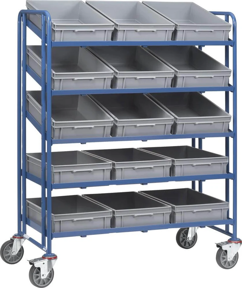 Euro box trolley FETRA, 1399 15 boxes, 300kg 1240x610
