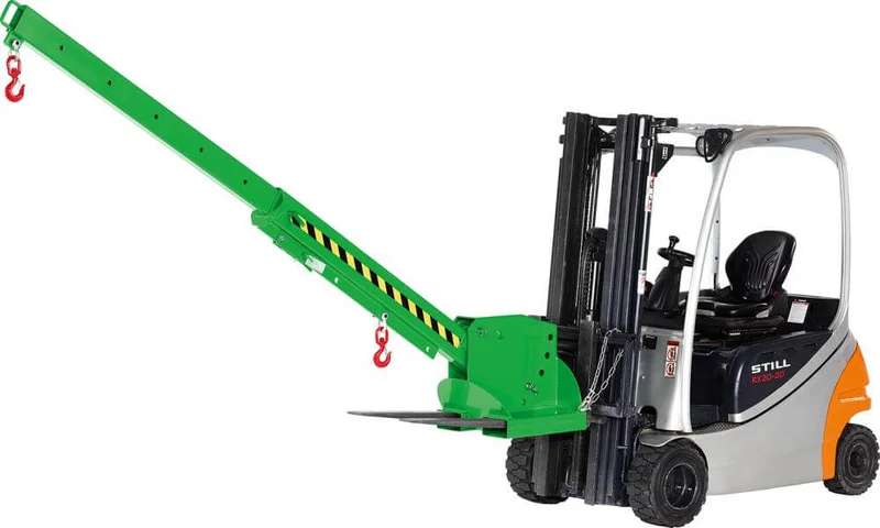 Crane arm NEUTRAL, Type RKT-5 6-fold extendable 5000kg 5-fold adjustable 2260-3760 RAL 6018 yellow-green