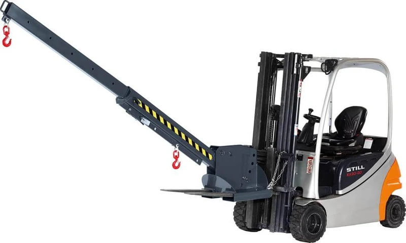 Crane arm NEUTRAL, type RKT-8, 6-fold extendable, 8000 kg, 5-fold adjustable, 2260-3760, RAL 7016, anthracite grey