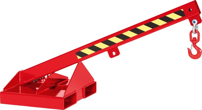 NEUTRAL load arm, type RLH-1 1000kg, 25° inclination max. 1390mm, RAL 3000 flame red