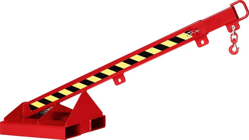 NEUTRAL load arm, type RLH-T 1, 5-fold extendable, 1000 kg, 25° inclination, max. 2370 mm, RAL 3000 flame red