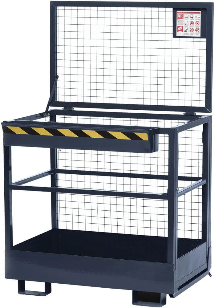 NEUTRAL work basket, type RAK 1200x800x1900 mm load capacity 300 kg RAL 7016 anthracite grey