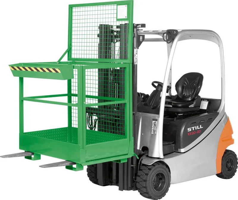 NEUTRAL work basket, type RAK 1200x800x1900 mm load capacity 300 kg RAL 6018 yellow-green