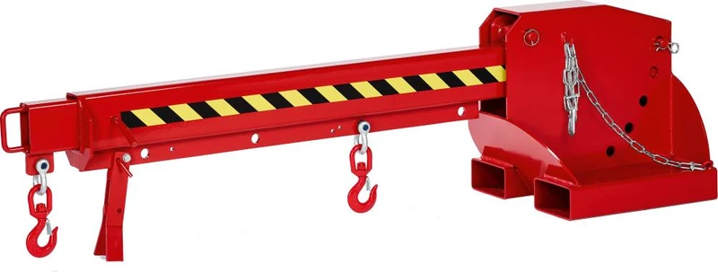 Crane arm NEUTRAL, Type RKT-3 6-fold extendable 3000kg 5-fold adjustable 2260-3760 RAL 3000 flame red