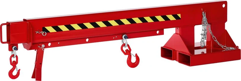 Crane arm NEUTRAL, type RKA-5, 6-fold extendable, 5000 kg, not adjustable, 2220-3720 RAL 3000 flame red