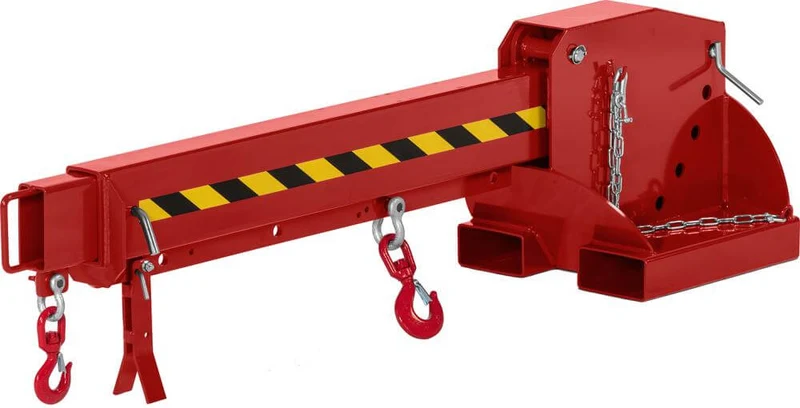 Crane arm NEUTRAL, Type RKT-8 6-fold extendable 8000kg 5-fold adjustable 2260-3760 RAL 3000 flame red