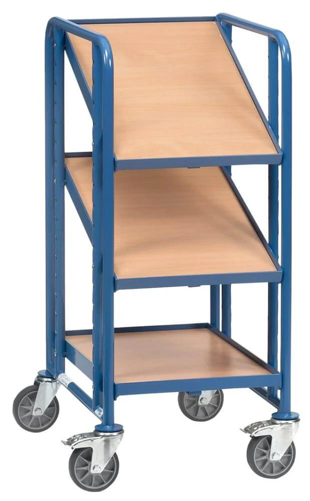 Euro box trolley FETRA, 2381 200kg 3 shelves 610x410mm wooden Fetra
