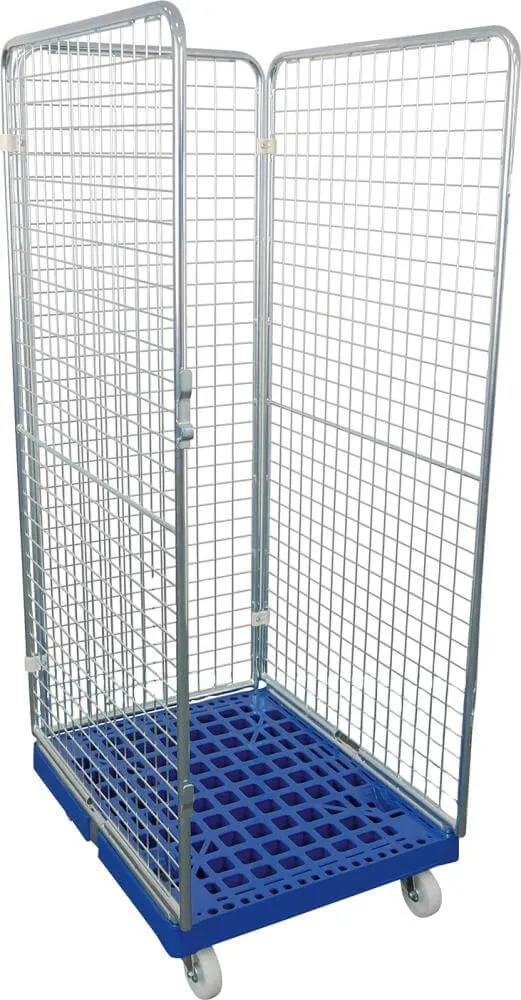 Wire mesh container NEUTRAL, 3-sided, 1600mm