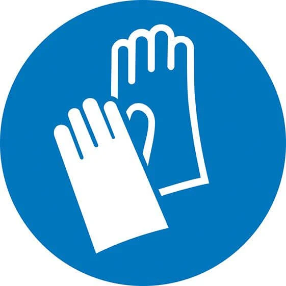 Mandatory sign NEUTRAL, foil D100 mm Use hand protection SafetyMarking