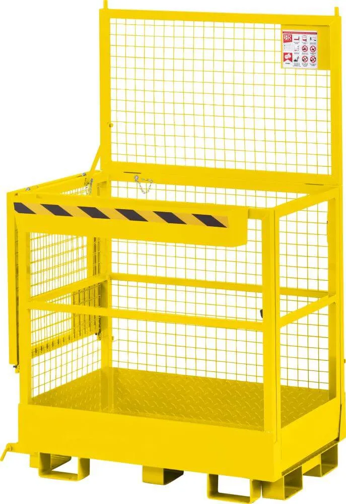 NEUTRAL work basket, type RAK-Duo 1200x800x1950 mm load capacity 300 kg RAL 1023 traffic yellow