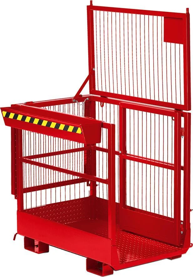 NEUTRAL work basket, type RAK-Duo 1200x800x1950 mm load capacity 300 kg RAL 3000 flame red