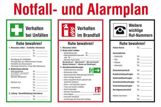Emergency NEUTRAL and alarm plan W600xH400 mm plastic
