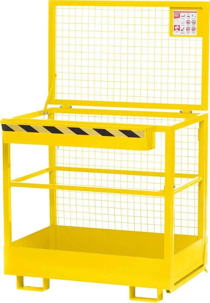 NEUTRAL work basket, type RAK 1200x800x1900 mm load capacity 300 kg RAL 1023 traffic yellow