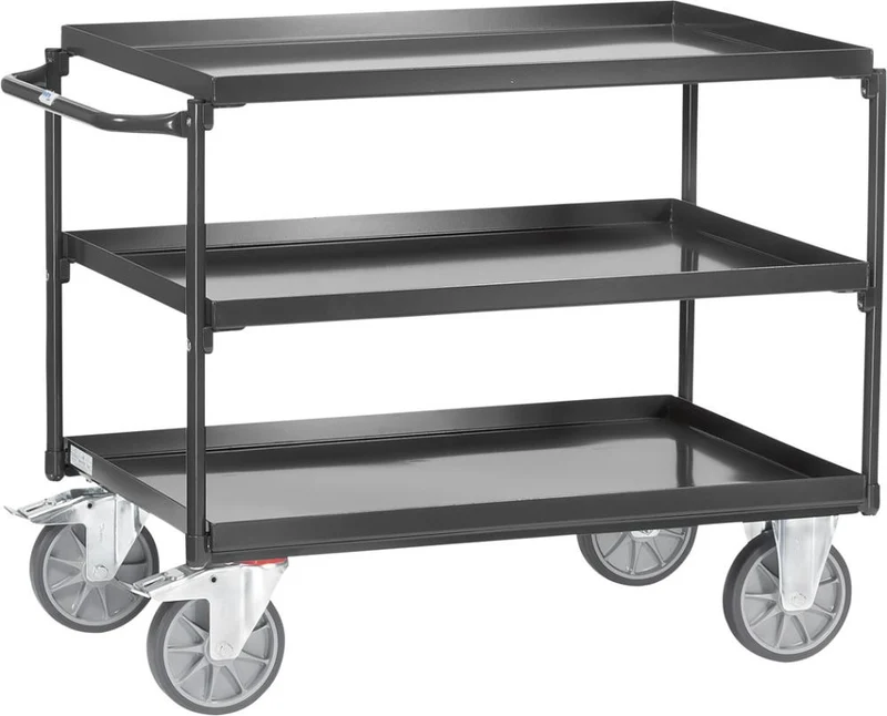 Table Trolley 4830 FETRA, 400kg gray, 3 trays 850x500mm