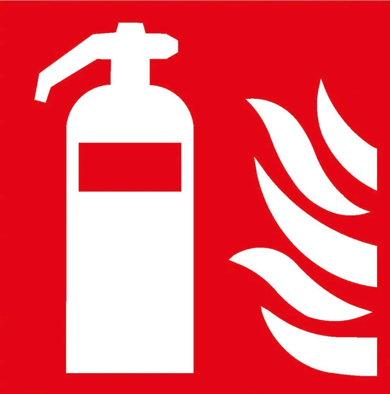 Fire Protection Sign NEUTRAL, Film B150xH150 mm Fire Extinguisher long-glow