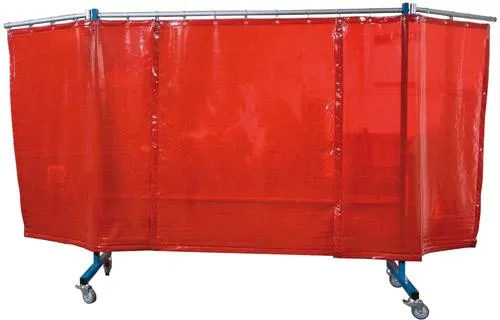 Protective barrier NEUTRAL, mobile red-orange SINOtec