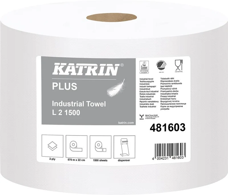 Cleaning paper NEUTRAL, Katrin white 26,5x38cm 1500 sheets 2-l.