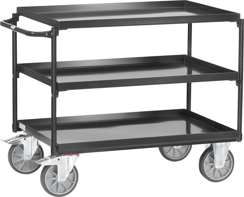 Table Trolley 4832 FETRA, 400kg gray, 3 trays 1000x700mm